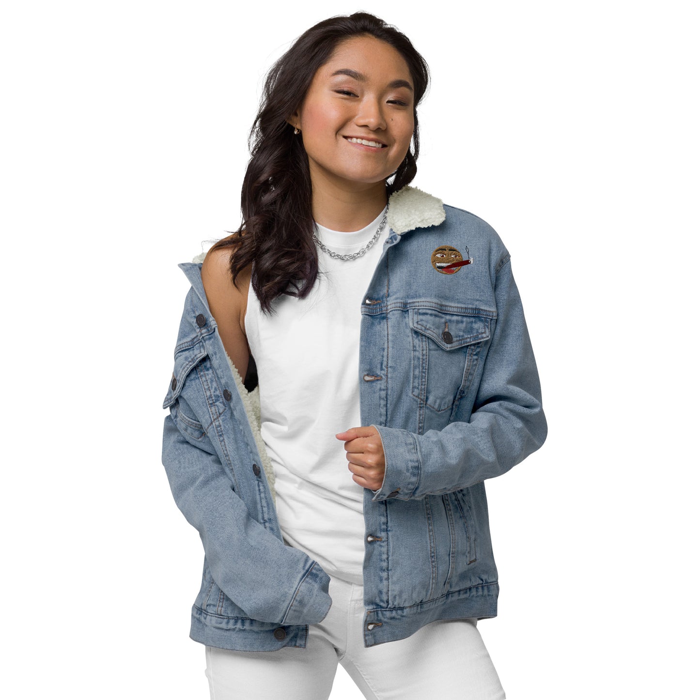 V.V.A - Unisex denim sherpa jacket